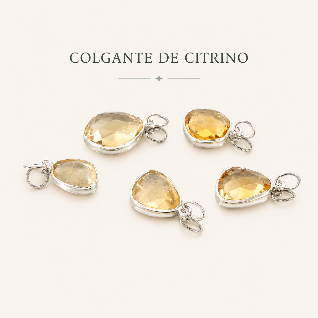 Colgante Citrino plata