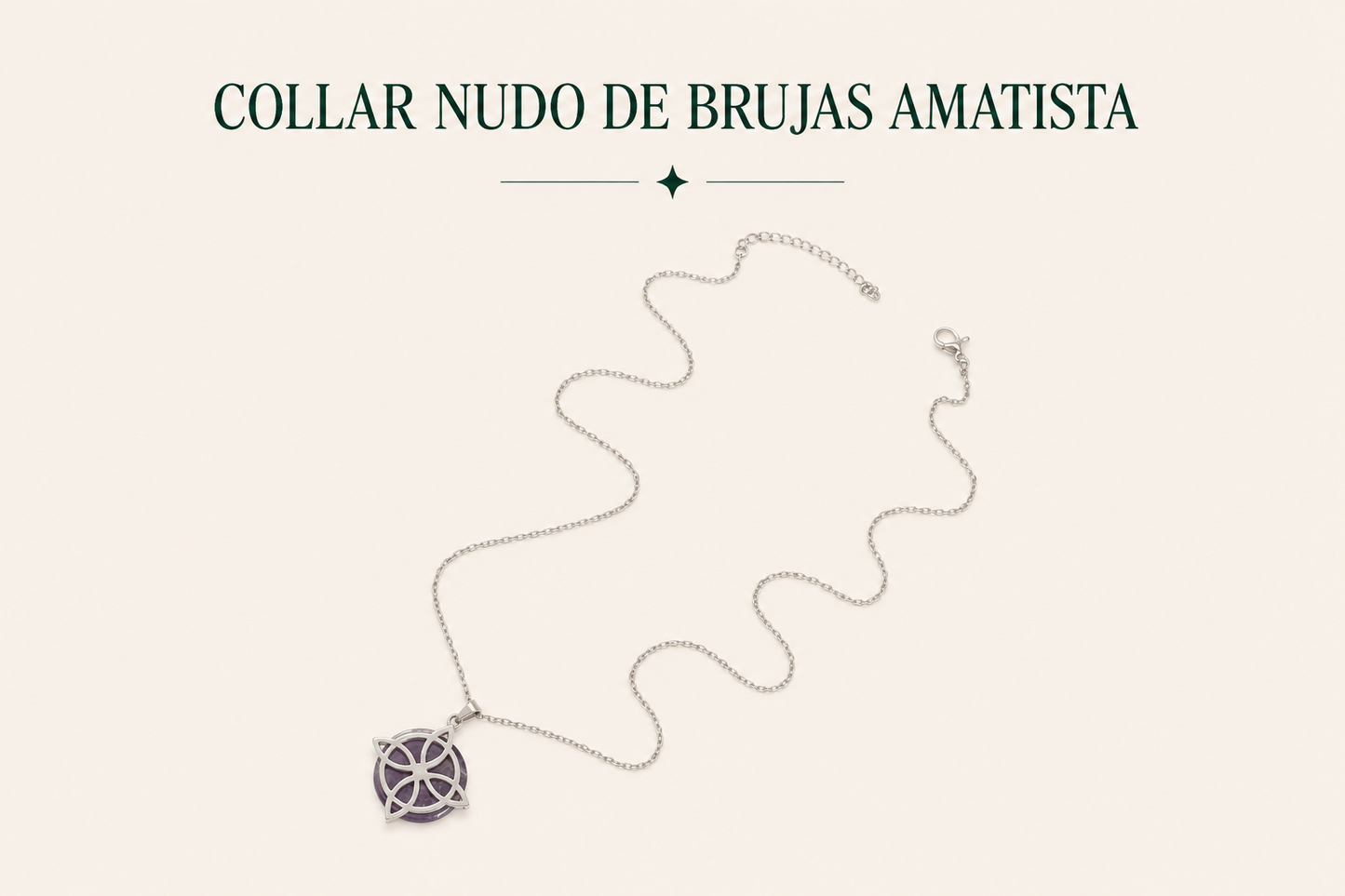 Colgante nudo de brujas amatista
