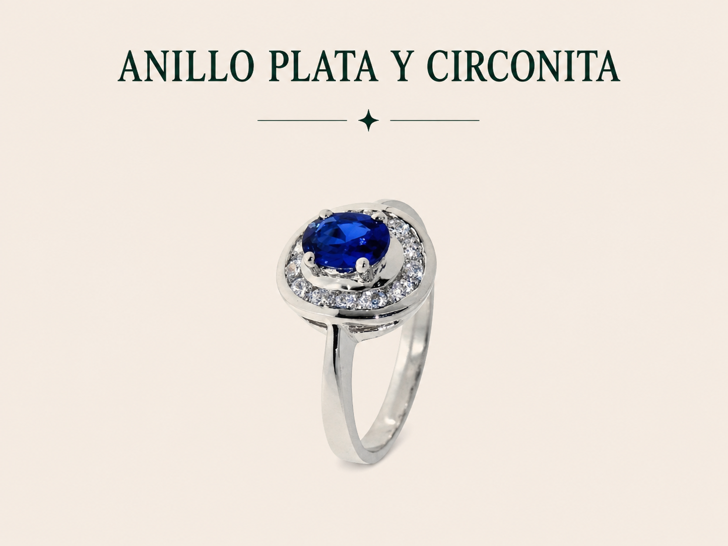 Anillo Plata circonita