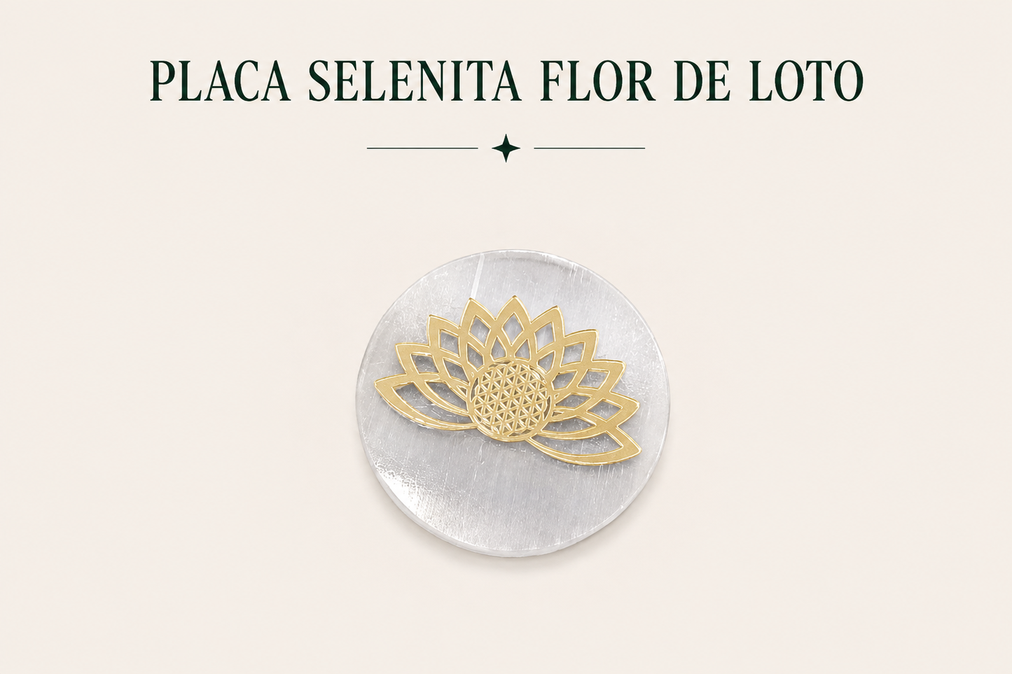 Placa selenita flor de loto