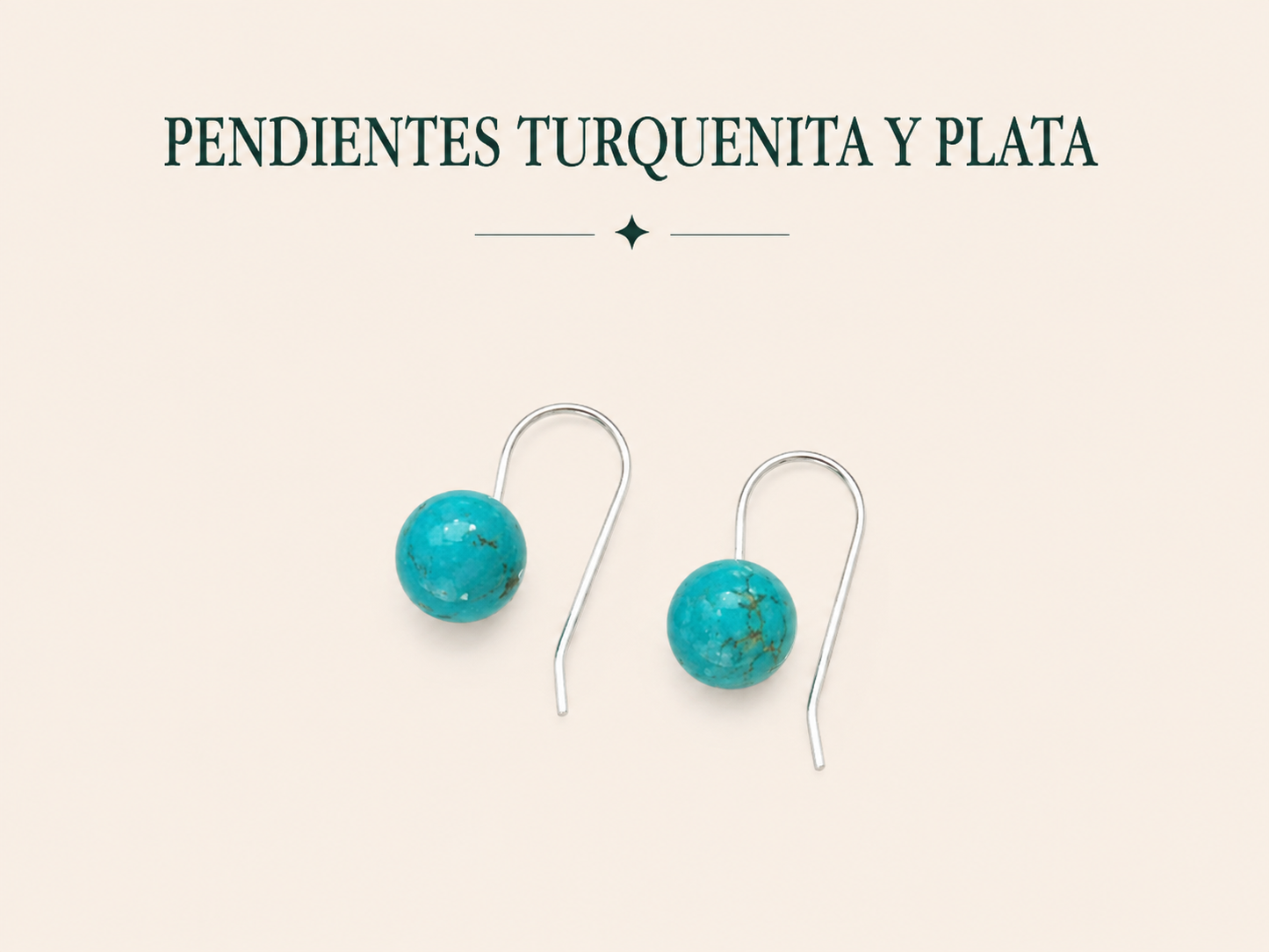 Pendiente plata turquenita
