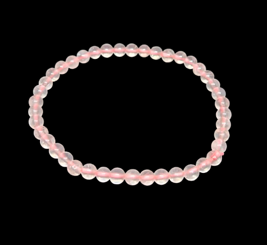 Pulseras cuarzo rosa 4mm