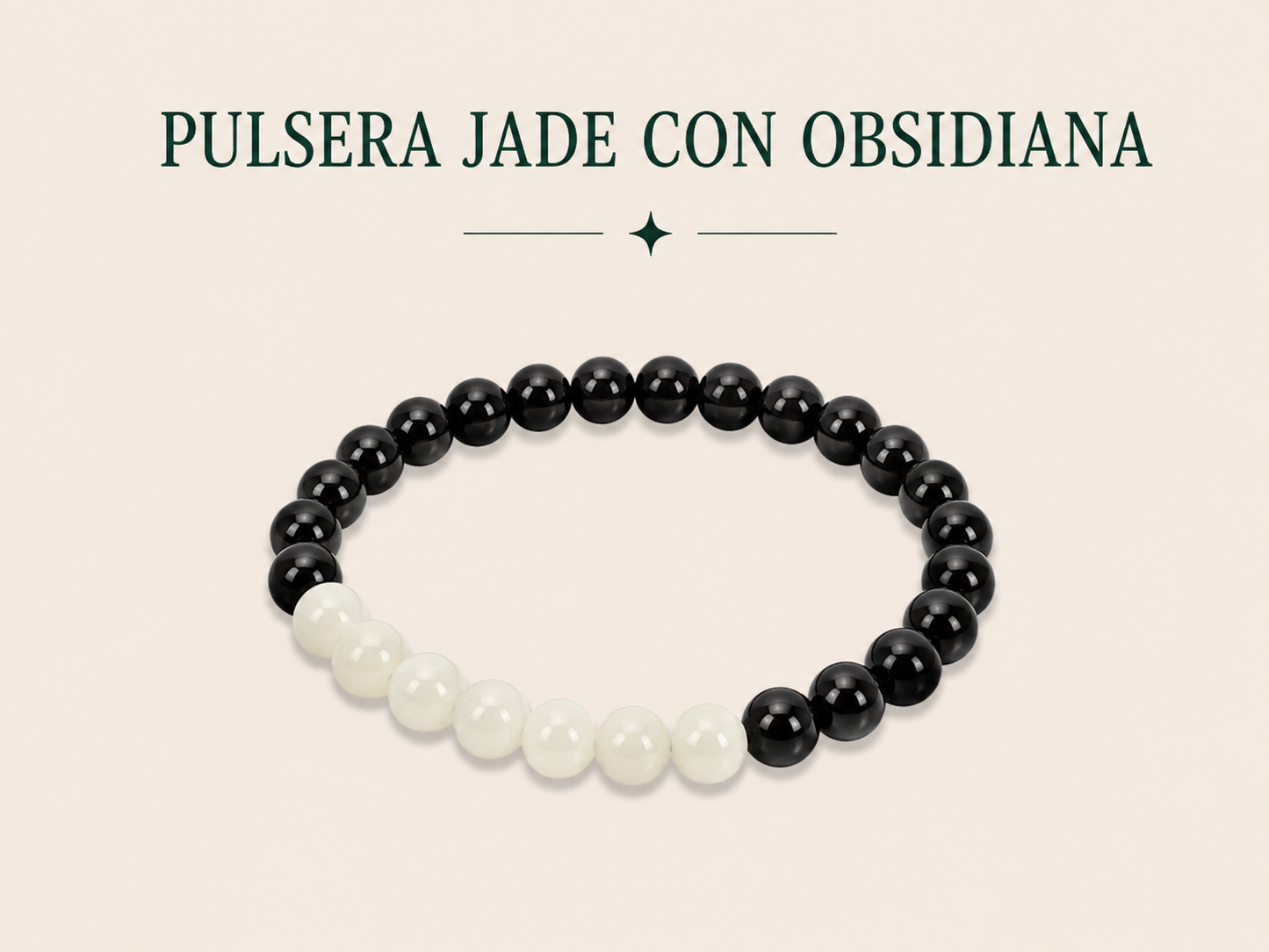 Pulsera Jade verde obsidiana