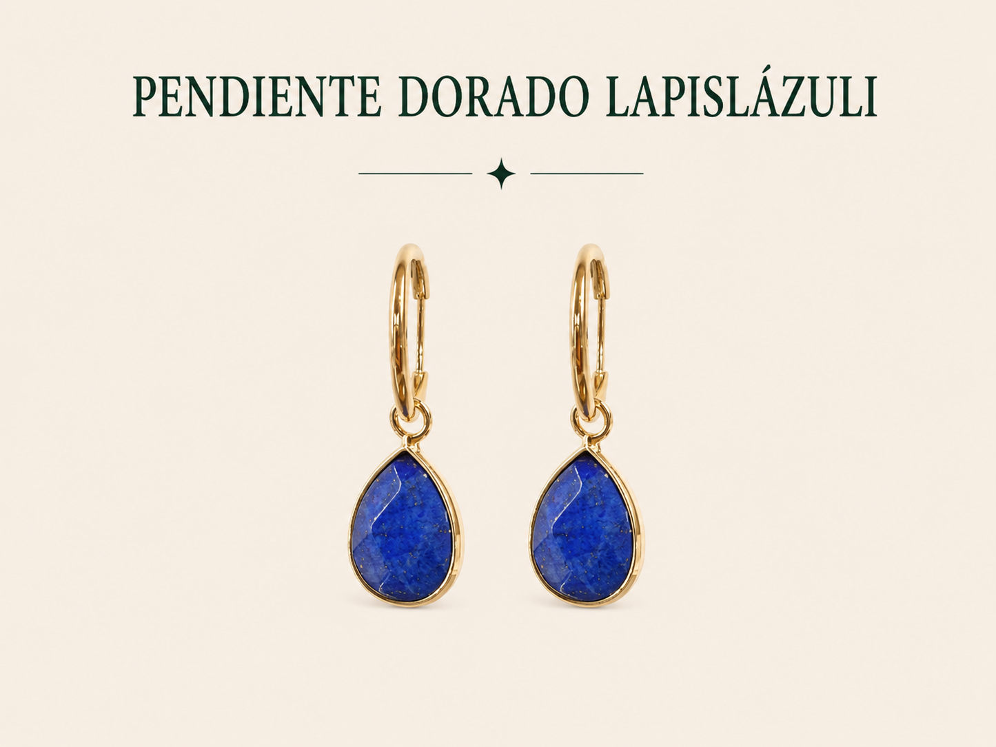 Pendiente lágrima lapislázuli