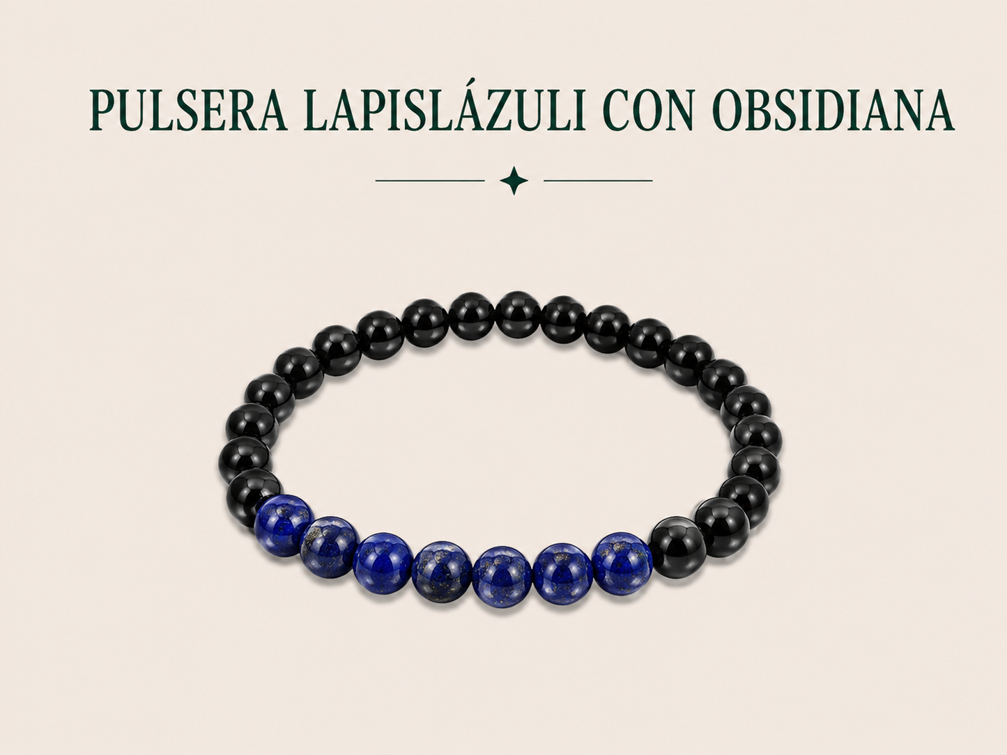 Pulsera Lapislázuli obsidiana