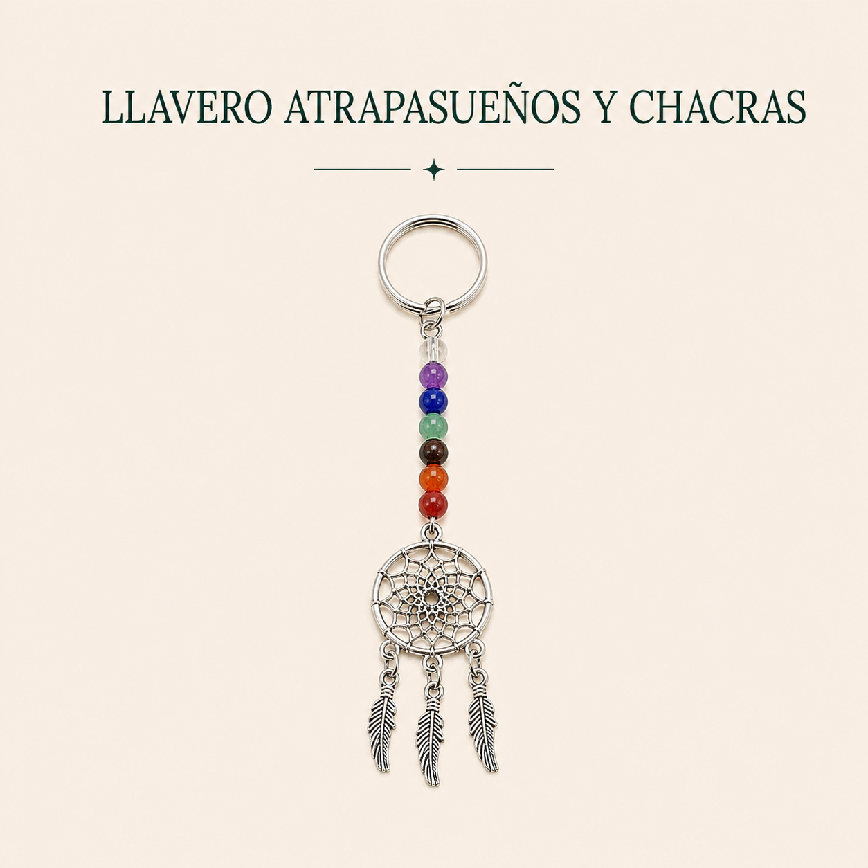 Llavero atrapasueños chakras