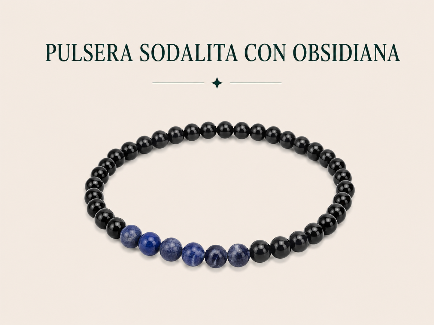 Pulsera Sodalita obsidiana