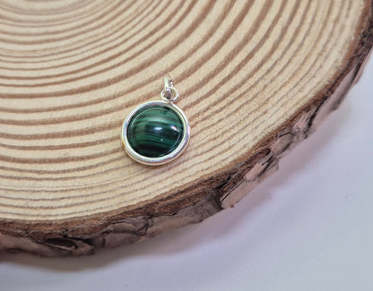 Colgante plata malaquita